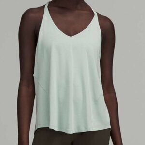 NWT Lululemon Modal-Silk Yoga Tank Top Silver BlueSIZE 8 NEW GORGEOUS SOLD OUT